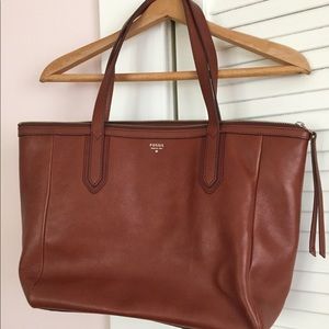 Fossil Brown Leather Totebag